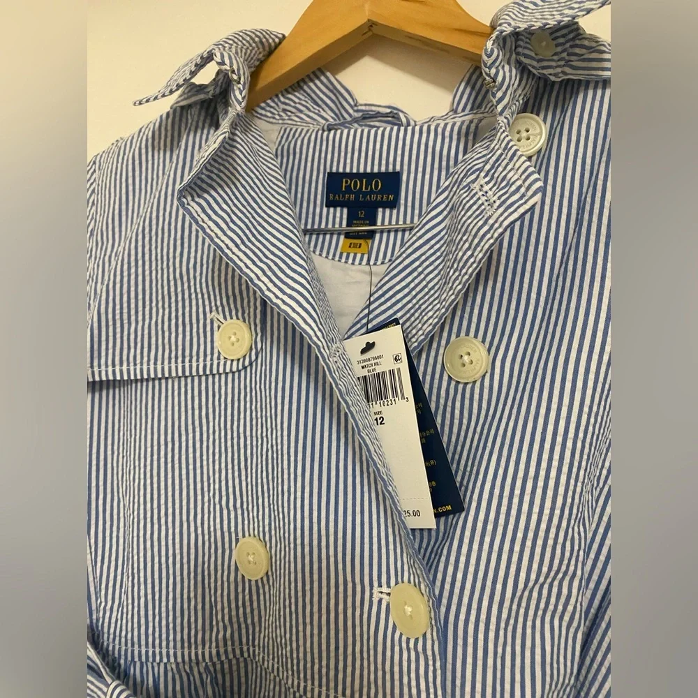 Polo by Ralph Lauren Seersucker Hooded Trench